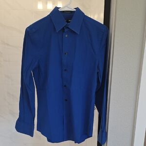 Express Royal Blue Men's Dress Shirt